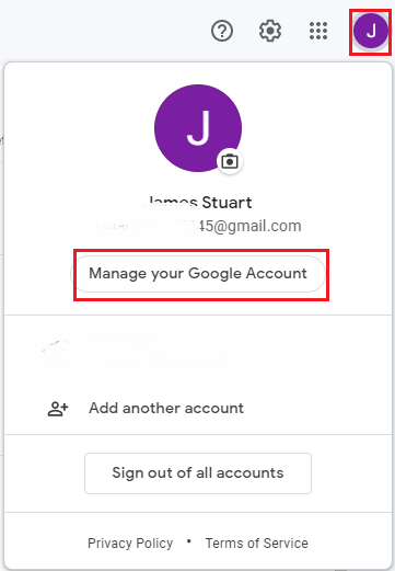 Manage your Google Account
