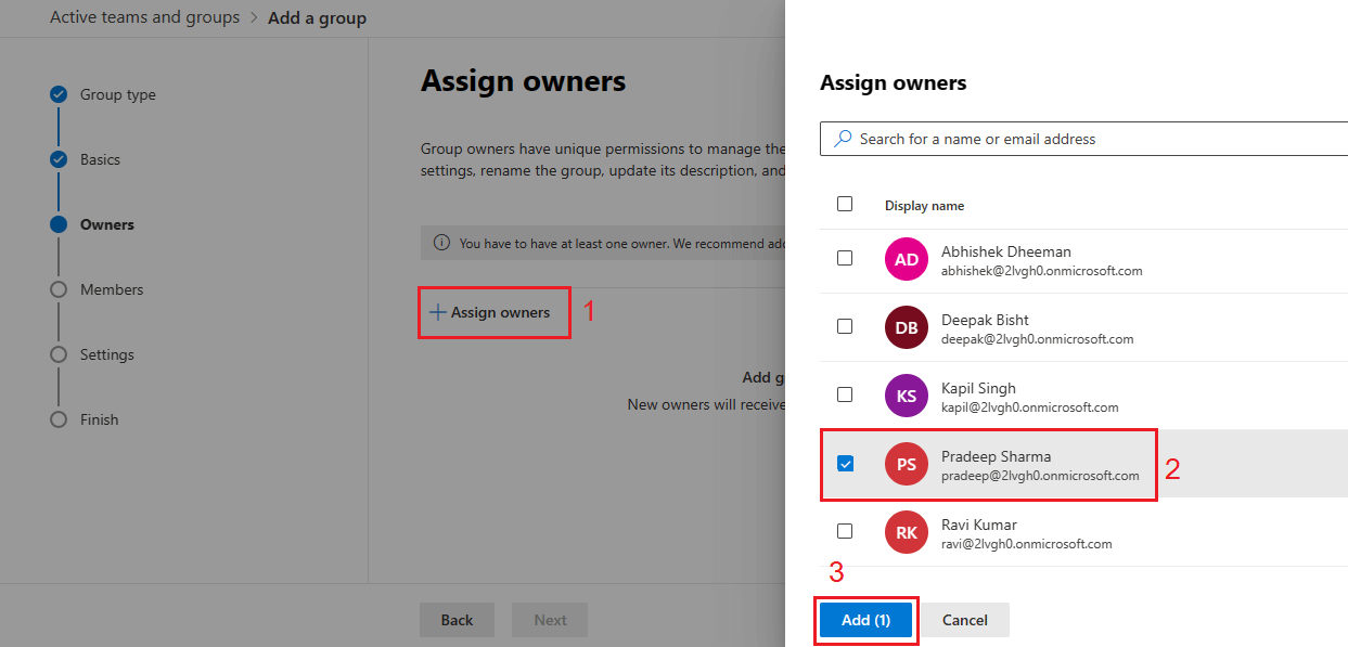 Assign Owners
