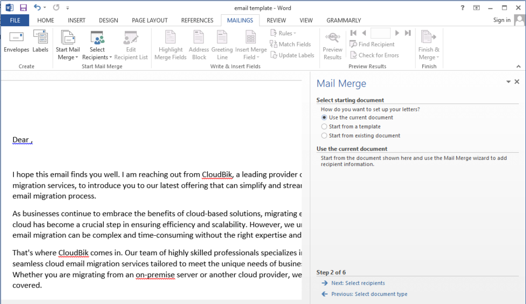 How to Mail Merge Outlook Using Word to Send Bulk Emails?