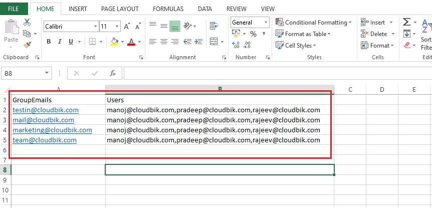groups and members csv file