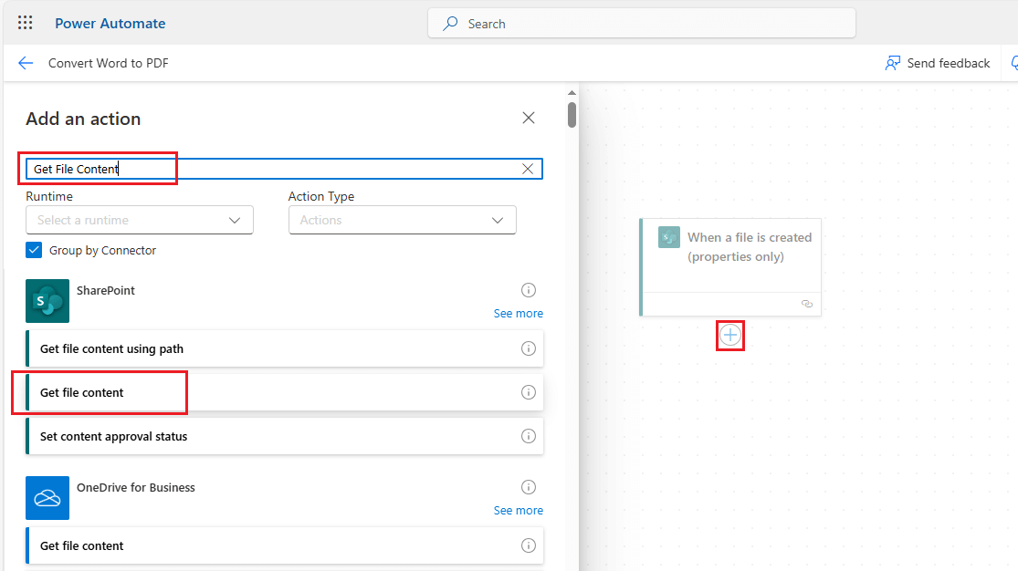 add get file content flow